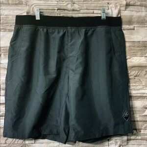 Black Athletic Shorts with Elastic Waistband